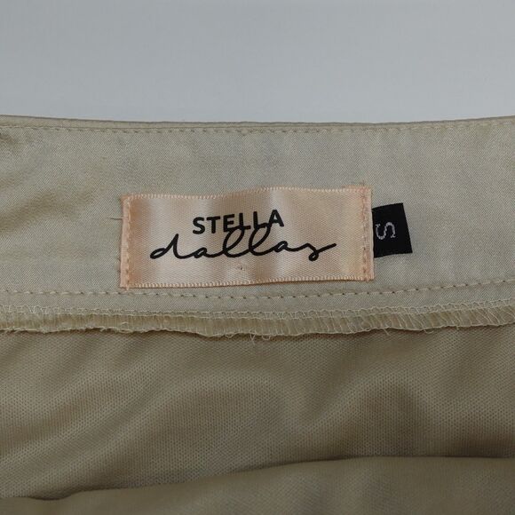 Stella Dallas mini SKIRT womens SMALL ruched scrunched beige Y2k club party rave - Picture 4 of 12